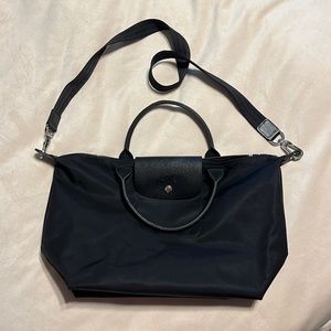 Longchamp top handle small crossbody tote.